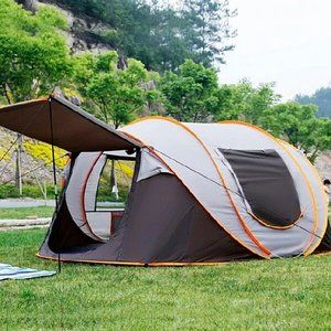 3-4 Person Waterproof Automatic Double Door Camping Family Tent